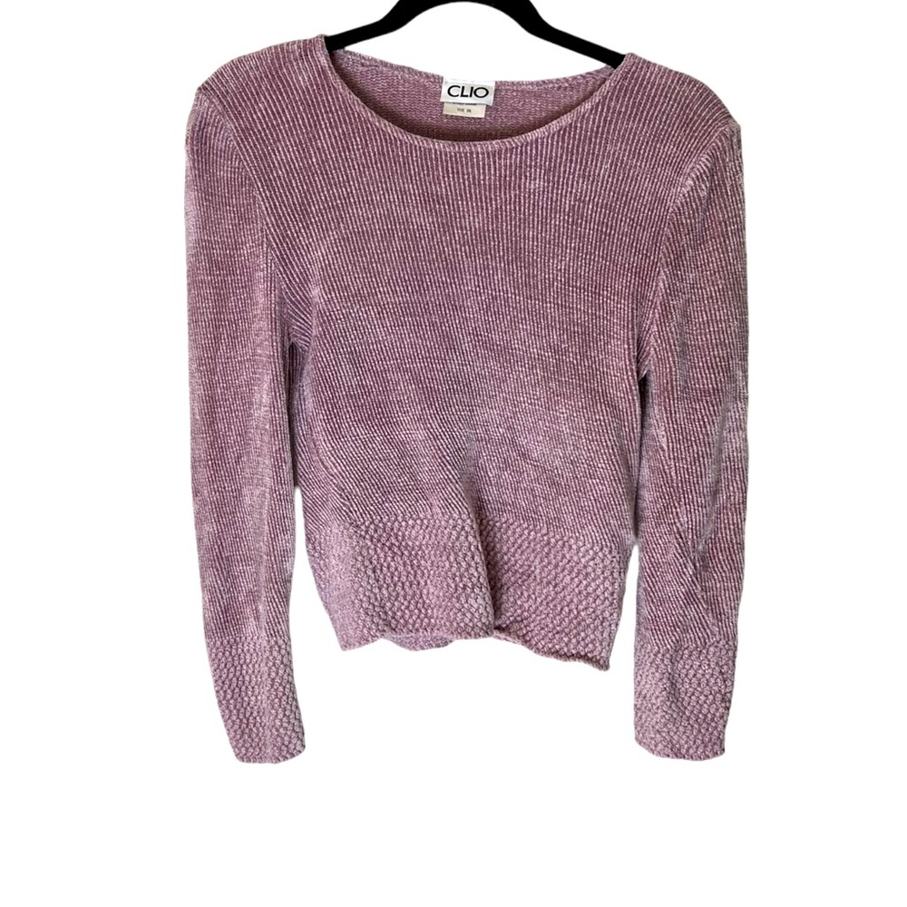 VINTAGE Clio Very Soft Pink Knitted Style Sweater USA Made